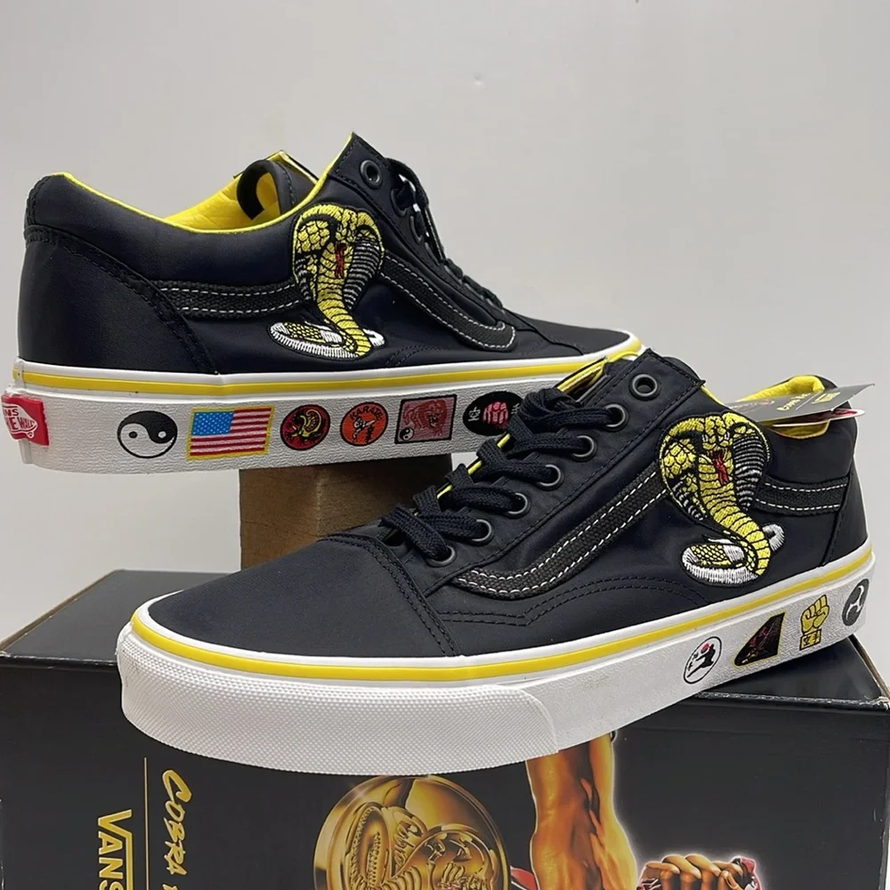 Vans Men’s Old Skool
Cobra Kai Black/Yellow/White 
VN0A3WKT05N
Sneakers - Picture 8 of 16